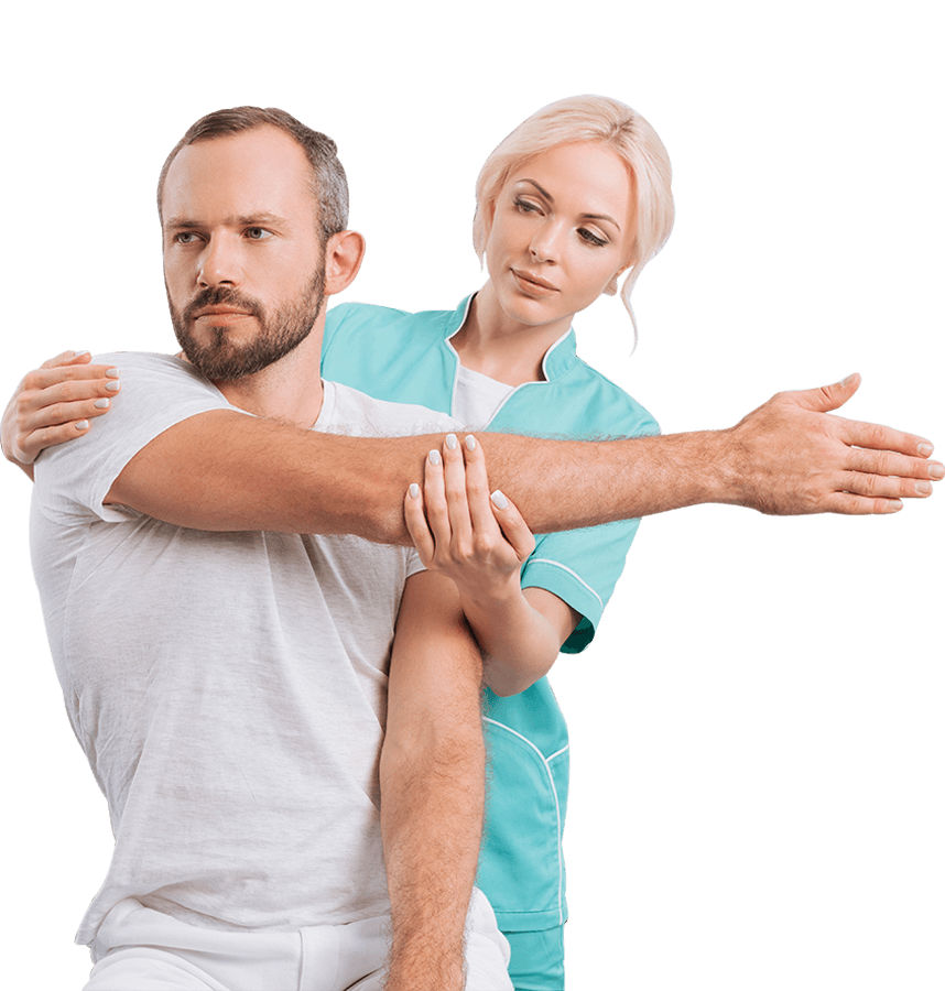 Imagen de profesional realizando fisioterapia