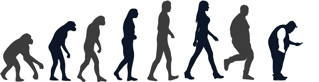 Imagen graficando evolucion del hombre